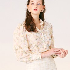 오앨 FLOWER GOLD SHIRRING BLOUSE 리뷰후기