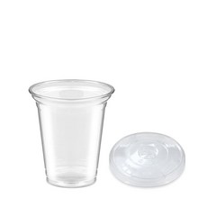 친환경 A생분해 테이크아웃 아이스컵 평뚜껑