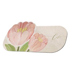 데이소이 논슬립 규조토 페인팅 화장실 발매트 60 x 90 cm 01 핑크튤립