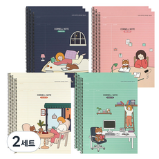 핑크풋 공부비법 코넬노트 1000 4종 x 3p, 랜덤발송,