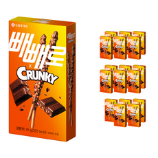 빼빼로 크런키, 39g, 18개