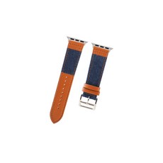 비쉐르 레트로라인 애플워치 3 레더 밴드 스트랩 42mm, 진청, 1세트