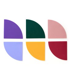 구도 모듈형 실리콘 컵받침 티코스터 6종