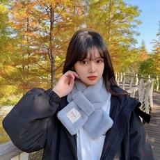 리리꼬 간편하고 예쁜 토끼털 질감 목도리