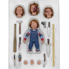NECA 인형 처키 할로윈 사탄의 공포 처키인형 장난감, 박스형 디럭스 에디션