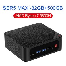 미니 베어본 PC 컴퓨터 Beelink 게임용 컴퓨터 SER5 Max AMD, 03 5800H 32G500G_01 미국