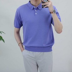 로코비전 매드 단추 카라 반팔 니트 오버핏 여름 남자 티셔츠 리뷰후기