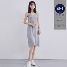 슬링 드레스 민소매 원피스 루즈 버전 플러스 사이즈 천연 모달 원단 리뷰후기