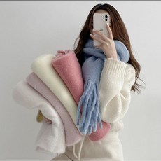 캔디 무지 도톰 빅 목도리