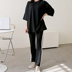 데일로엔 여성용 라인 반팔 트레이닝 팬츠 리뷰후기