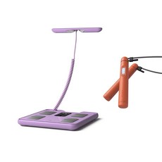 앳플리 아이그립X 핸드바 스마트 바디 체중계 + 무선 줄넘기 세트, iGripX(체중계), SR100(줄넘기), 화이트(체중계), 스칼렛(줄넘기)