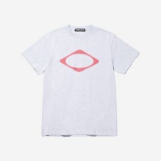 (W) 미스치프 롬버스 블러 티셔츠 베이직 멜란지 그레이 (W) Mischief Rhombus Blur T-Shirt Basic Melange Grey