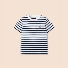빈폴 키즈 빈폴 BEANPO르 LE KIDS Essential 스트라이프 반소매 티셔츠 아이보리 BI4242UE30
