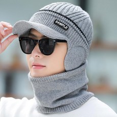 루지온 남자 겨울 방한모자 털모자 기모 귀달이 골프 등산 모자