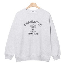 크로젬 주니어 남녀공용 특양면 샬롯 테니스 오버핏 맨투맨 CRZSTJ 089