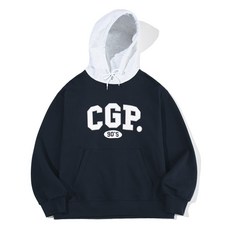 코드그라피후드티 편한 90S CGP 믹스 배색 후디_네이비