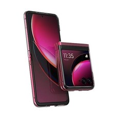 Motorola 모토로라 레이저+ 플러스 2023 레이저 40 울트라 클리어 케이스 핸드폰 슬림 경량보호 힌지리스 쉘 CNC 정밀 컷아웃 비바 마젠타 NCVM 엑센트 트림, Viva Magenta, Case