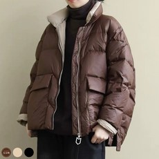 도오빠 여성 패딩 점퍼 숏패딩 오버핏 빅사이즈 다운 여자패딩 겨울 아우터