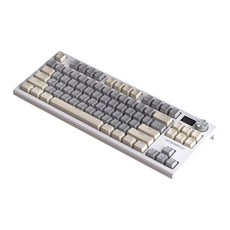 84 키 게임 기계 키보드 3 모드 2.4G- 무선 BT / Typec 유선 키패드, 동양 화이트 3, 텐키리스