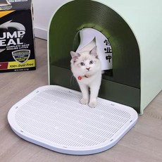 빈샵 고양이화장실 모래매트 화장실용품 배변용품 화장실매트, 블루