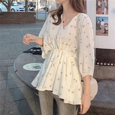 2구트 여성 여름 반팔 7부 쉬폰 블라우스 셔츠 M 에서 4XL 까지 리뷰후기