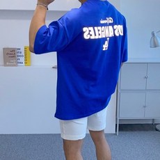 간빠레 로스앤젤레스 A 스카치 네온형광 오버핏 반팔 티셔츠 리뷰 후기