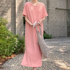일상화보 올데이 여성 골지 롱 원피스 데일리 캐주얼 원마일룩 홈웨어 리뷰후기