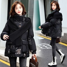 패딩 겨울 여성 패션 양기 90 화이트 오리털 한국판 패딩 한국판