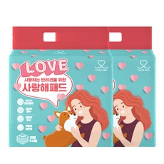 사랑해 패드 대형 50매 고흡수 프리미엄 배변패드 리뷰후기