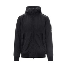 스톤아일랜드 명품23FW 와펜패치 크링클랩스 후드 자켓 블랙 791540823 V0029