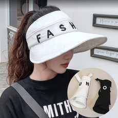 루즈루나 여성 돌돌이 UV 자외선차단 여자 썬캡 모자 리뷰후기