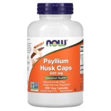 나우푸드 실리엄 허스크 차전자피 식이섬유 700mg / 500mg, 500mg 200캡슐, 1개, 200정
