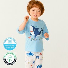 따솜 블루샤크 오가닉 7부 쟈가드 실내복 상하의세트 리뷰후기