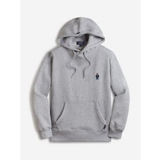 후아유 WHMHD4T02U MELANGE GRAY 스티브 자수 후드티(기모)
