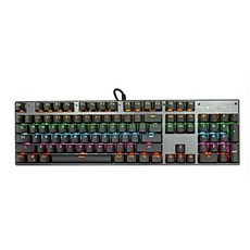 기계식 게임 키보드 유선 USB 게임 키보드 104 개의 열쇠 Rainbow Backlit Plug & for