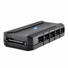써멀테이크 10포트 팬 USB허브 Commander FP, 블랙