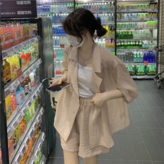 2021여름신상 오버핏 오피스룩 긴팔자켓 반바지