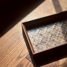 우드 트레이 빈티지 글래스 트레이 마벨우드패커 리뷰후기
