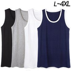 부드러운 싱글면 남자 민소매티 4X 빅사이즈 나시