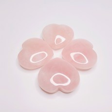 천연원석 하트 핸드 스톤 장미수정 로즈쿼츠 약4 명상 힐링 에너지