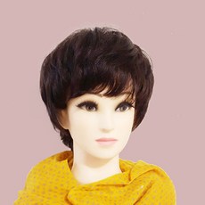 텔리위그 숏볼륨 웨이브 통가발 인모 여성가발 리뷰후기