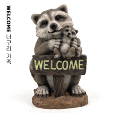 웰컴 너구리 장식인형 입구장식 인테리어 소품 카페 개업 집들이 선물