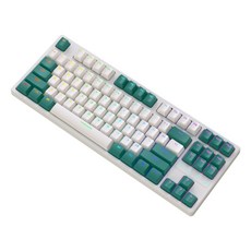 87 키 게이머 기계식 키보드 2.4GHz RGB 백라이트 3 모드 핫 볼트 키보드 Bluetooth 호환 핫 스웨이, 빨간 스위치, 물 녹색, 텐키리스