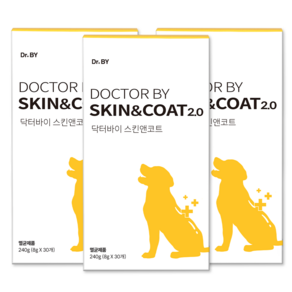닥터바이 스킨앤코트 강아지 피부 영양제 피부 모질 보습 건강 보조제, 30회분, 피부/피모, 3세트