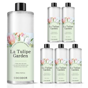 코코도르 디퓨저 대용량 리필액, 라튤립가든, 500ml, 6개