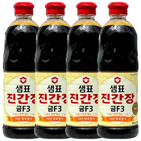 샘표 진간장 금 F3, 500ml, 4개