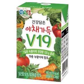 베지밀 건강담은 야채가득V19 야채주스 당근주스, 145ml, 72개