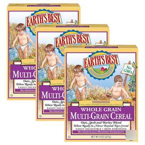 EARTH'S BEST 全穀物多穀物穀物粉兒童食品, 227g, 3盒