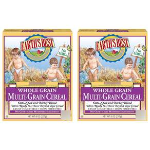 EARTH'S BEST 全穀物多穀物穀物粉兒童食品, 227g, 2盒