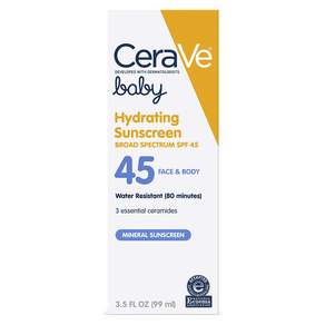 CeraVe 適樂膚 嬰兒保濕防曬霜 SPF45, 1瓶, 99ml